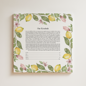 Ketubah with Lemons